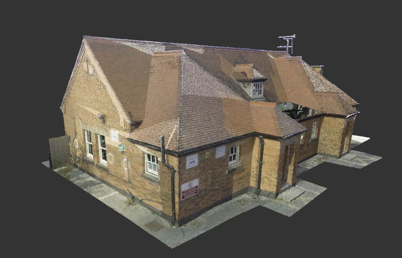 Measured building survey plan in 3D format