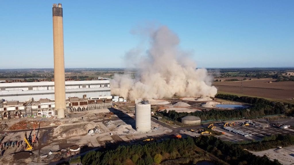 Demolition timelapse footage