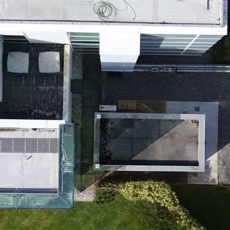 Aerial image of roof survey